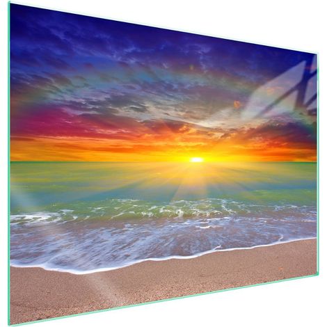 Plaque de protection en verre pour poêle 70x52 Sun (1/5)