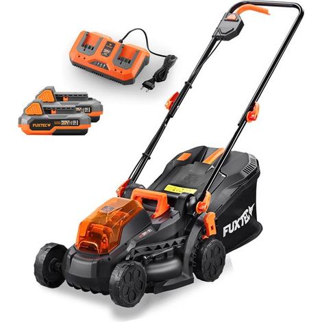 Rasaerba - tagliaerba a batteria 40V 2x20V 33cm di taglio FUXTEC E1RM20 SET 2 batterie e caricatore