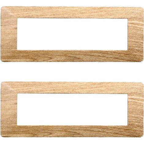 gloca Placche Plastica Compatibili Plana (2 Pezzi Legno scuro, 7 Posti) (1/4)