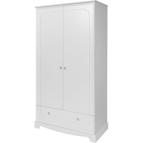 Schrank Royal mit 1 Schublade und 2 Türen, Weiß, 195cm
