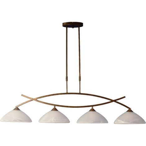 Lampe suspendue salle à manger Verona 1 Brun bronze à 4 lumières - 2478-21-51 (1/3)
