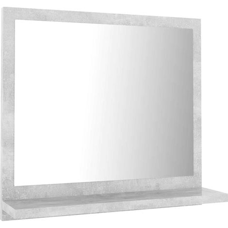 Maison Exclusive - Badspiegel Betongrau 40x10,5x37 cm Holzwerksto (1/5)