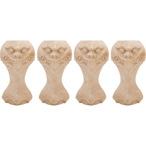 Les pieds de meubles en bois massif sculpté conviennent aux canapés, aux tables basses et aux meubles TV.