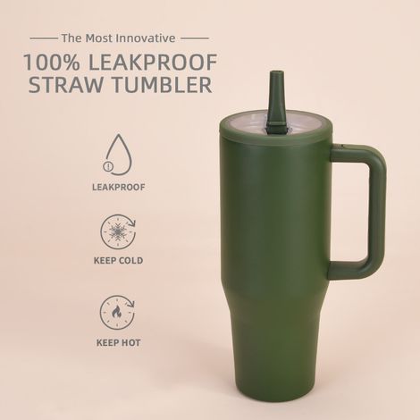 Tasse Isotherme 40oz Voiture Couvercle Pliable 2025 Nouveau Double Paroi Antifuite Portable Bec Verseur (1/5)