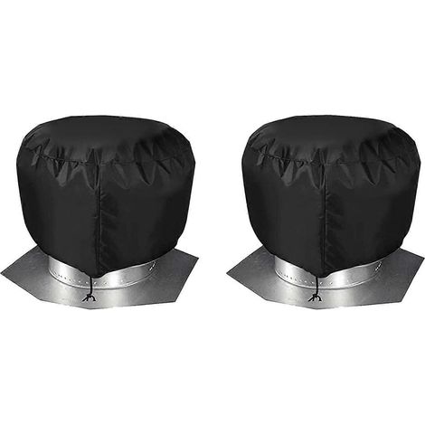 Lot de 2 protections en toile pour aérateurs de toit, capots de turbine de toit. (1/5)