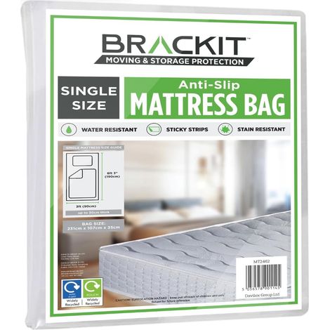 Housse de Matelas Simple pour Le déménagement, Le Transport et Le Rangement – Autocollant – Imperméable – Facile à Installer – Housse et protège-Matelas pour Le déménagement, Le Transport et Le (1/5)