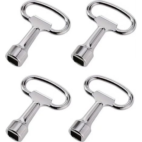 Placards à clés 4pcs 13x8x8mm Armoire Électrique Clé Clé de Valve de Carré Clé à Douille en Alliage de Zinc pour Compteur d'eau à Gaz (1/5)