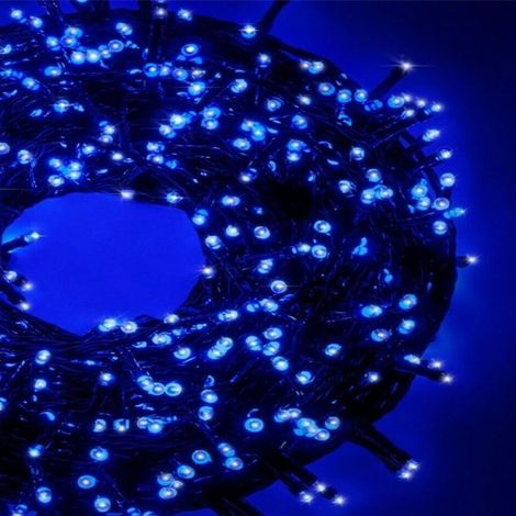 Catena 720 Lucciole LED 41m blu Controller 8 Giochi Luce Esterno interno per l' Albero di Natale siepi porticati giardino luminarie Cavo Verde IP44 Decorazioni Luminose risparmio energetico (1/5)
