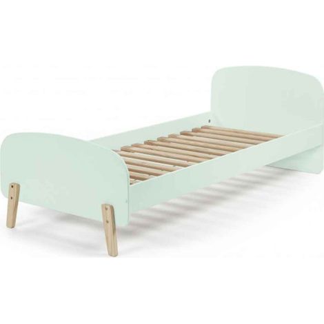 Lit Enfant "Kiddy" 90x200cm Vert Menthe & Naturel (1/2)