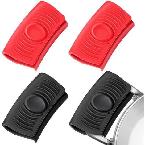 Poignée De Casserole Amovible - Silicone Anti-brûlure - Pour Poêle Et Marmite - 4 Pièces (1/4)