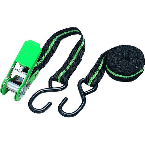 wolfcraft Cinghia di serraggio a cricchetto con gancio I 3442000 I Per fissare, serrare e fasciare