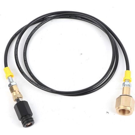 Kit adaptateur CO2 1,5m G1/2-14 CGA320 avec tuyau pour soda, accessoire compatible SodaStream, jeu de raccord et flexible, bouteille de recharge, connexion filetée standard, usage domestique. (1/5)