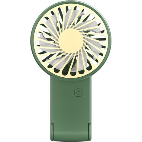 Mini ventilateur de voyage portable rechargeable et pliable, accessoire de table pour festival, vert