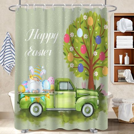 Rideau de bain imprimé polyester 180x180 tendance rideau imperméable pour maison de campagne (1/5)