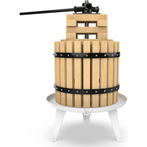 SQUEEZE master 12L Presse à fruits Presse à pommes Presse à fruits avec panier en bois pour jus naturel fait maison, raisin, baie, pomme, presse à fruits Pressoir à vin avec filet de presse (1/5)