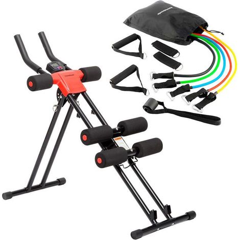 Pack fitness - INNOVAGOODS - Rebainer InnovaGoods - Bandas 5 niveles - Banco de abdominales plegable - Multicolor (1/5)