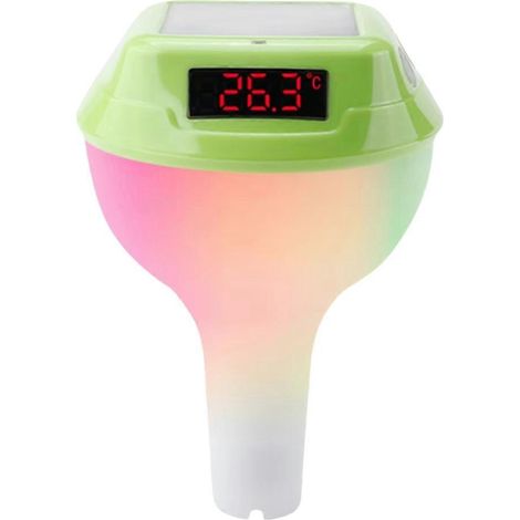 Schwimmendes Solar-Poolthermometer mit RGB-Ambientebeleuchtung, intelligentes digitales LED-Thermometer für den Außenbereich, umweltfreundlich (1/5)