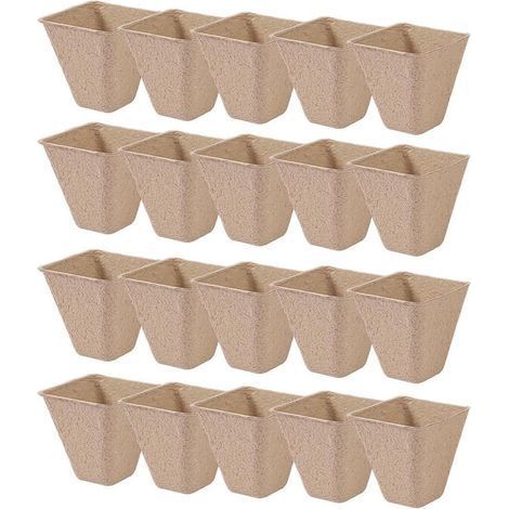 20 Peat Pots,Seed Starter Pots,Seed Starter Seed Germination Trays Biodegradable for Tomato Plants Vegetables Flowering (1/5)