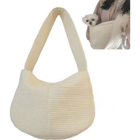 Haustiertragetasche – Weiches, atmungsaktives Canvas – Tragkraft 6 kg – Für Katzen und kleine Hunde – Tragbarer Schultergurt (1/5)