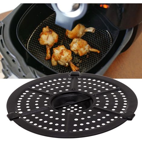 Accessoires pour friteuse à air chaud, plaque de cuisson/plaque vapeur, 15,5 cm, avec manchon en caoutchouc, accessoires universels pour friteuse à air chaud. (1/5)