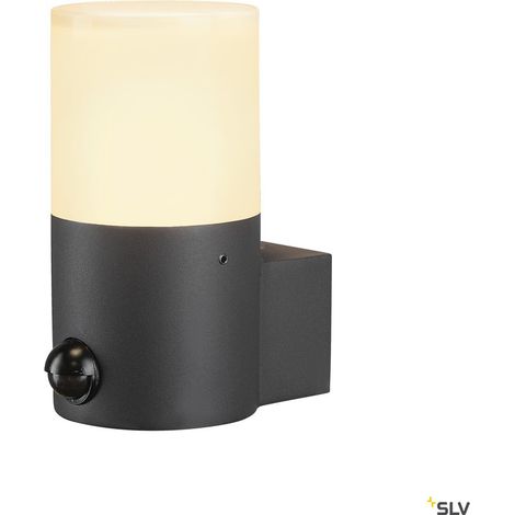 Applique extérieure ronde GRAFIT gris E27 11W max IP44 détecteur - SLV - 1006179