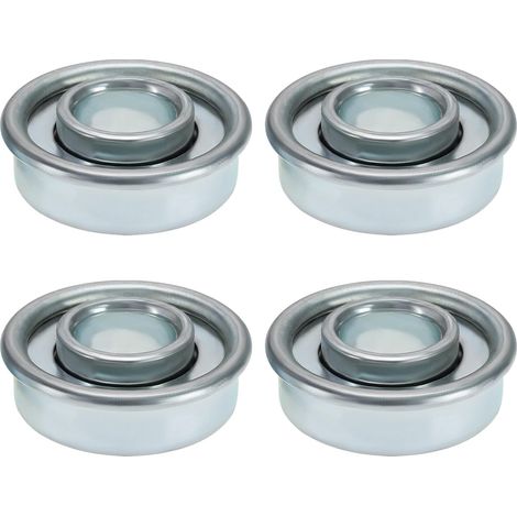 Lot de 4 roulements de roue pour tondeuse à gazon 28,6 mm OD 12,7 mm ID Argenté (1/5)