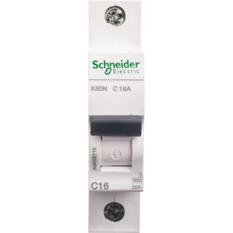 Disjoncteur de surintensité K60N C 16A 1P 1M 6KA ACTI 9 A9K02116