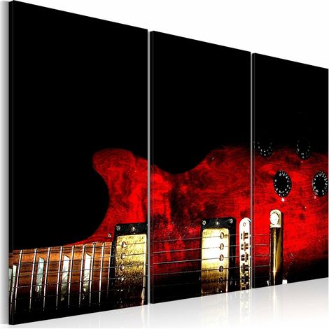 Tableau guitare rouge - 120 x 80 cm (1/4)