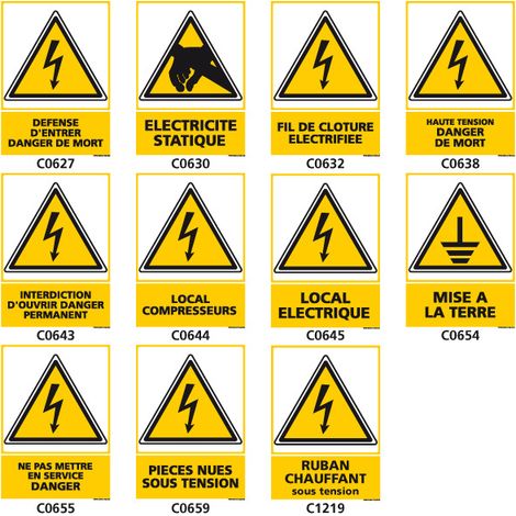 Signalisation danger électrique - C0659 - 150 x 210 mm