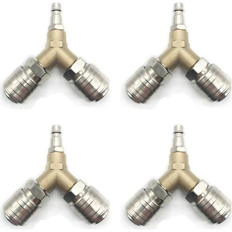 4X Connexion D'Air Comprimé, Distributeur D'Air Comprimé, Commutateur D'Air Comprimé, avec Connexions 1/4 Pouce (1/3)