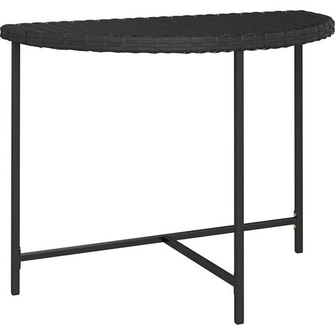 Maison Exclusive - Table de jardin Noir 100x50x75 cm Résine tressée (1/5)