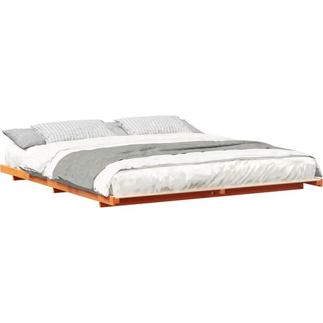 Maison Exclusive - Estructura de cama Marrón cera 180 x 210 cm