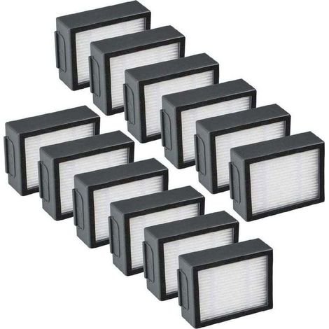 12-Pack Replacement Filter Parts Compatible with Series i1 E6 E7 J7 Robot Vacuum Cleaner Accessories 12 Filters (1/5)