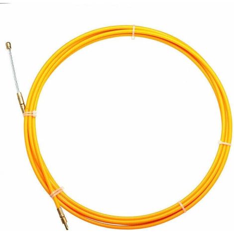 Extracteur de câbles en nylon D6 mm × 30 m – Tige en fibre de verre pour électricien, idéal pour gaines et conduits