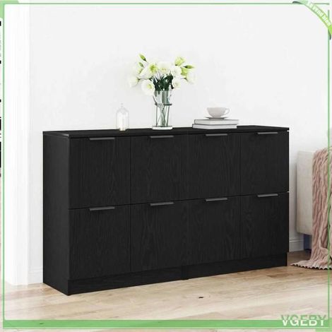 Bahut - 3333073 - Chêne noir - 8 portes - 180 x 30 x 70 cm (1/5)