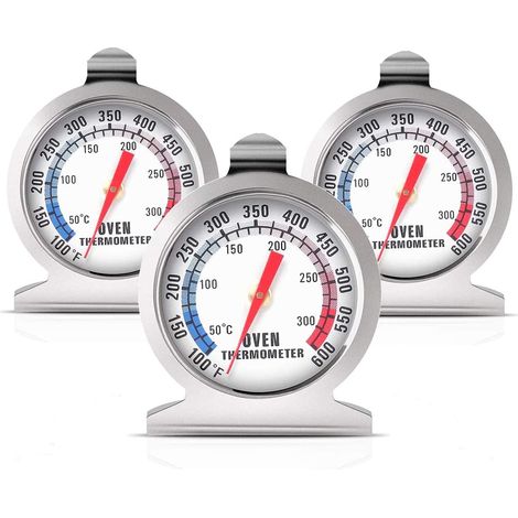 Thermometre Four - Acier Inoxydable - 50 À 300 °C - Lecture Instantanée - Pour Four Grill Fumoir Air Fryer - 1 Pièce (1/5)