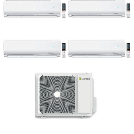 Climatiseur Beretta Quadri split Breva 9+9+12+12 avec EX24000-4 R-32 Inverter Wi-Fi en option Classe A++