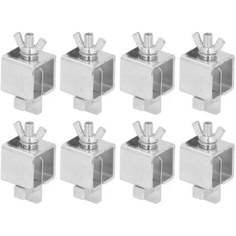 Pince de soudage bout à bout en alliage d'aluminium, couleur argent, Kit de pinces papillon pour soudage de panneaux de carrosserie automobile, 8 pièces (1/4)