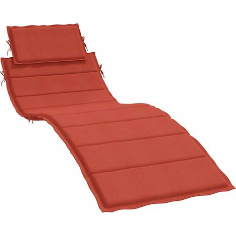 vidaXL Coussin de chaise longue rouge mélangé 186x58x4 cm tissu (1/5)