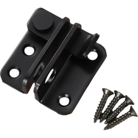 Loquet De Porte - Verrou Coulissant En Acier Inoxydable Mat Noir - Pour Porte De Remise Jardin Clôture Armoire Cage À Animaux - 1 Pièce (1/5)