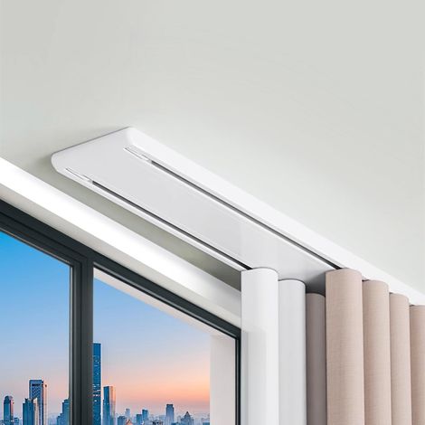Rail de Rideau Double pour Plafond, Tringle à Rideaux 2 Voies, 380cm (1/5)