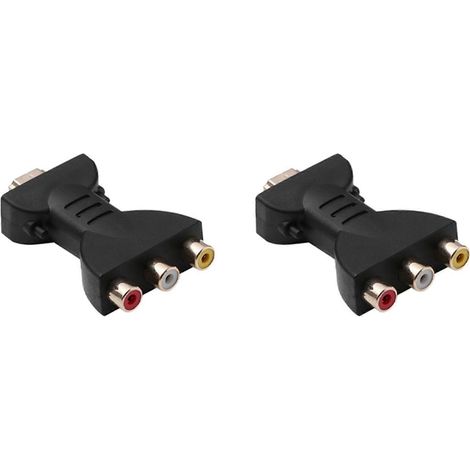 Adaptateur vidéo/audio 2 HDMI vers 3 RCA RGB, connecteur composante HDMI mâle vers 3 RCA vidéo/audio (1/5)