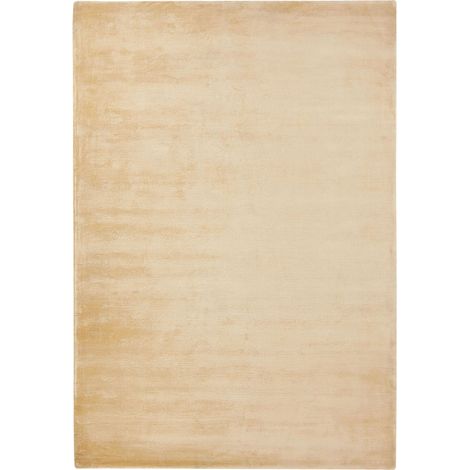 Tapis Moderne en Viscose 160 x 230 cm Fait Main Salon Bureau Chambre Doré Sable Beige Gesi II (1/5)