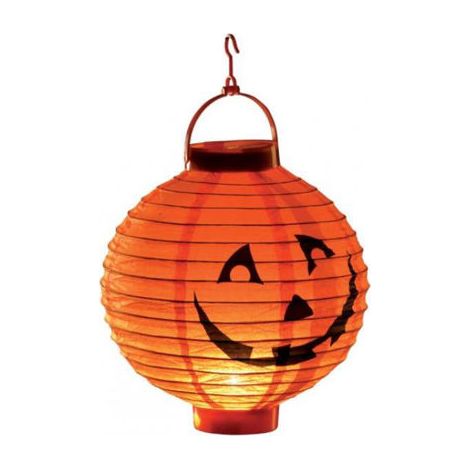 FAROL DE CALABAZA CON LUZ 20CM.