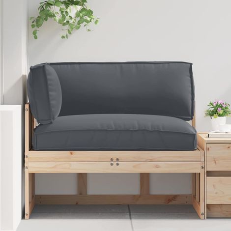 vidaXL Set di Cuscini per Pallet 3 pcs Antracite Tessuto Oxford (1/5)