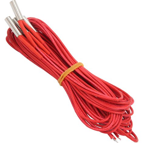 5-teiliges DC 24V 40W Edelstahl 6x20mm Extruder-Heizkartusche für 3D-Drucker, 1,5m Kabel (1/5)