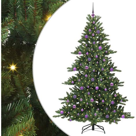 vidaXL Albero di Natale Artificiale con Rami Pieghevoli 210 cm PVC