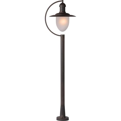 Lanterne d'extérieur 110 cm – Acier et verre – Culot E27 – IP44 – Compatible variateur – Éclairage chemin et terrasse – Lucide