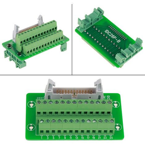 IDC26P DIN-Schienen-26-Pin-5-mm-Montage-Schnittstellenmodul-Stecker-Breakout-Board (1/5)