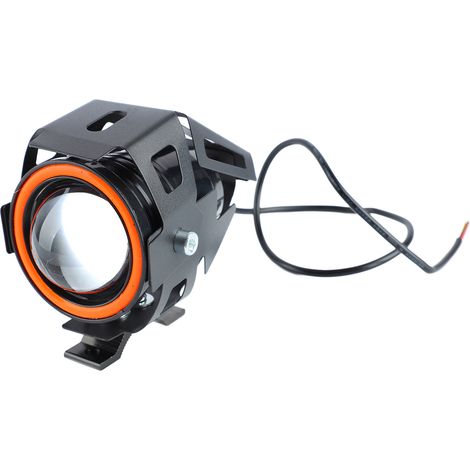 Motorradscheinwerfer mit 4 Leuchtmodi, einzigartiger Blende, 12–60 V, stoßfest, LED-Frontscheinwerfer für Motorräder, Rot (1/5)